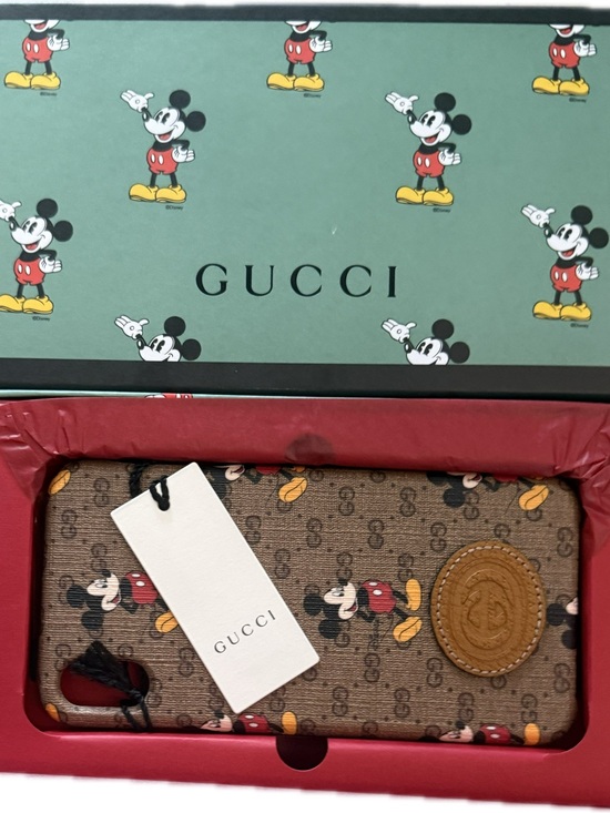 Gucci Accessories - Gucci, NwTs Brown Leather Disney iPhone max Case, includes gift box